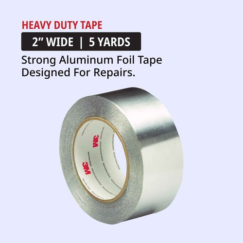 TAPE LOGIC 2" x 5 yds Aluminum Foil Tape 4.6 Mil, Silver - Heavy Duty Packing Tape Rolls for Sealing Boxes at Home, Warehouse, & Office, Supplies for Packaging, Shipping, Moving