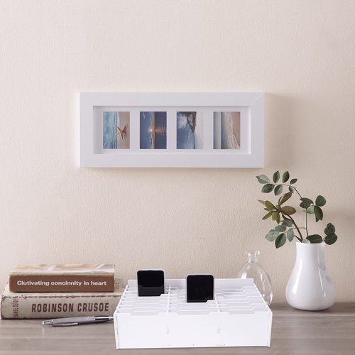 Angoily Classroom Mailbox Cell Phone Storage Box Desktop Wood Calculator Cell Phone Holder Desk Organizer for Teachers Classroom Office (Slots) Holder