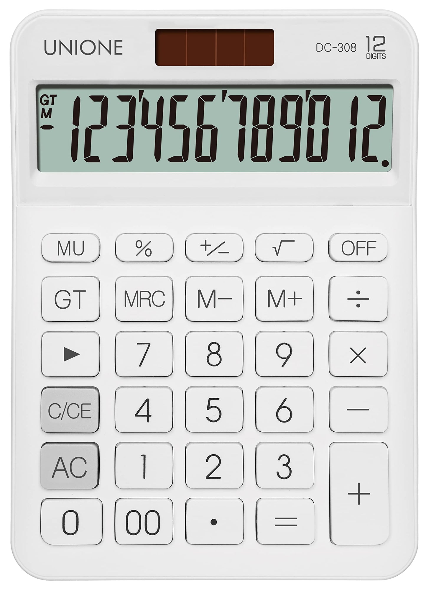 New, Two Line Display, Desktop Calculator. History Function- 30 Memories, Calculator with Large LCD for Home & Office Use, 4.5×7 inch (White)