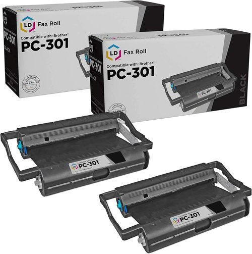 Brother Compatible Fax Cartridge - Roll Replacement for PC301 | 2-Pack for FAX 885MC, Intellifax 750, 770, 775, 870MC