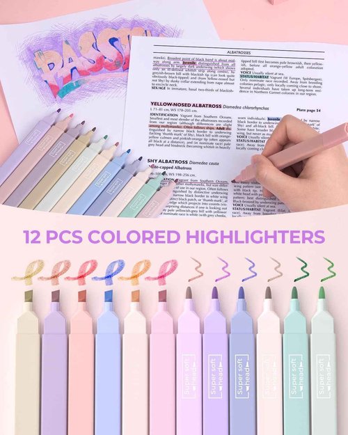 Nicpro 55 PCS Aesthetic School Supplies with 6PCS Art Mechanical Pencil Set