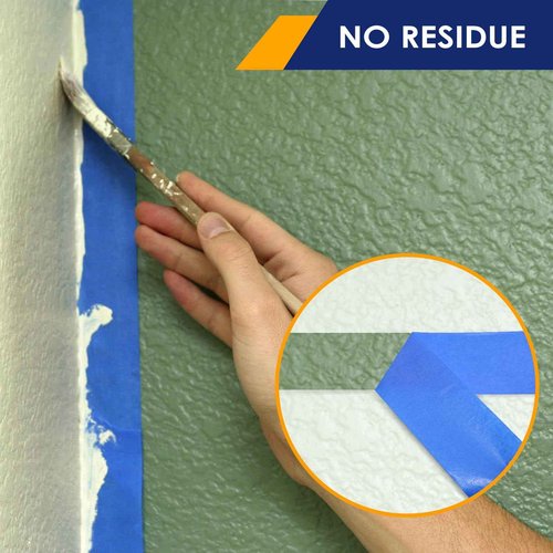 EFOK 12 Pack Blue Painters Tape 3 Inch Wide Bulk - Paint Tape 3 Inches x 55 Yards - Painter's Tape Blue Masking Tape for Walls Painting Packing Automotive Home, Total 660 Yards