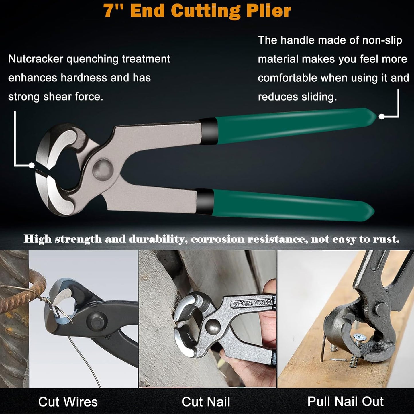 Skiennix Upholstery Staple Remover Tool Set - 4 Pcs Including V Tip & U Tip Tack Pullers, Nail Remover