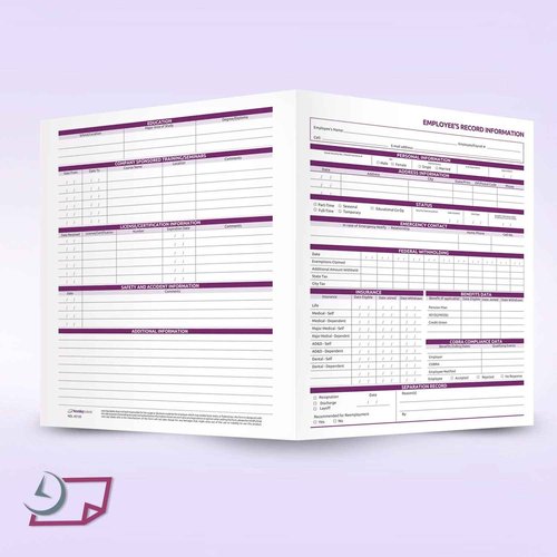 NextDayLabels Employee Personnel File Folders - 25-Pack Preprinted HR Folders with Secure Internal Pockets - Heavyweight White Cardstock for Discreet Employee Records - Made in USA