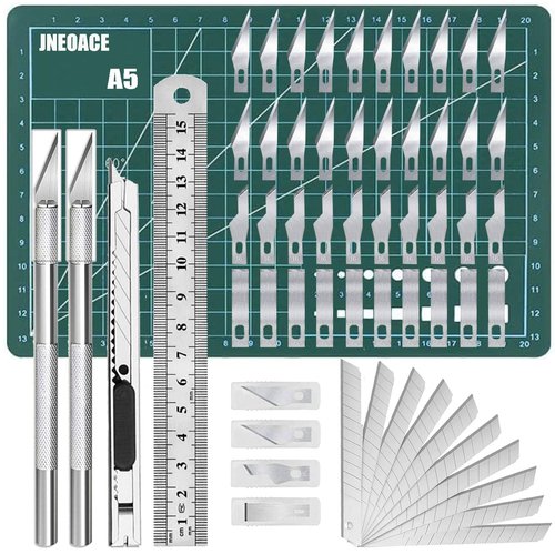 Jneoace Exacto Knife Precision Carving Craft Hobby Knife Kit with 40 PCS Exacto Blades for DIY Art Work Cutting, Hobby, Scrapbooking, Stencil