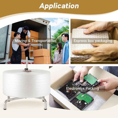 Consfly 23.62 Inch Bubble Wrap Roll Dispenser, Manual Tabletop Bubble Cushion Foam Wrap Holder for Packing, Moving and Shipping