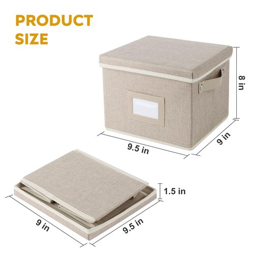 Greeting Card Organizer Box with 16 Dividers,Collapsible Greeting Card Storage Box with Handles Hold 150+ Cards,Greeting Card Holder for Greeting Cards,Sticker, Recipes, Photo, Envelope (Beige, 1 pcs)