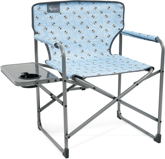 Busy Bee Kids Camping Chair - Oversized Folding Chair with Cup Holder | High Back, Supports 150 Lbs