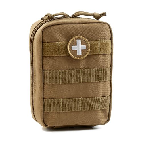 Orca Tactical First Aid Molle Medical Pouch- Heavy Duty IFAK Pouch - Empty Medical Organizer for Military, EMTs, Law Enforcement, Camping, Hiking (Coyote)