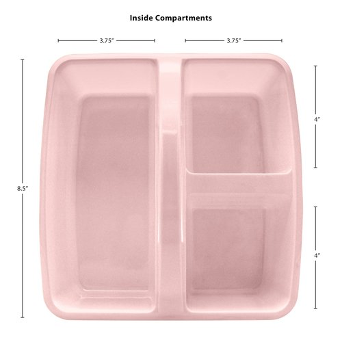 Teacher Created Resources Light Pink Portable Plastic Storage Caddy 6-Pack for Classrooms, Kids Room, and Office Organization, 3 Compartments