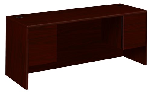 HON 10743NN 10700 72 by 24 by 29-1/2-Inch 3/4 Pedestal Kneespace Credenza, Mahogany Frame/Top