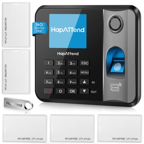 RFID Cards Compatible with Time Clock TC1 TC2 MB1 MB2 - Thin RFID Proximity Employee Badges for HapAttend H1 H2 H3 Time Clocks Small Business (10 Pack)