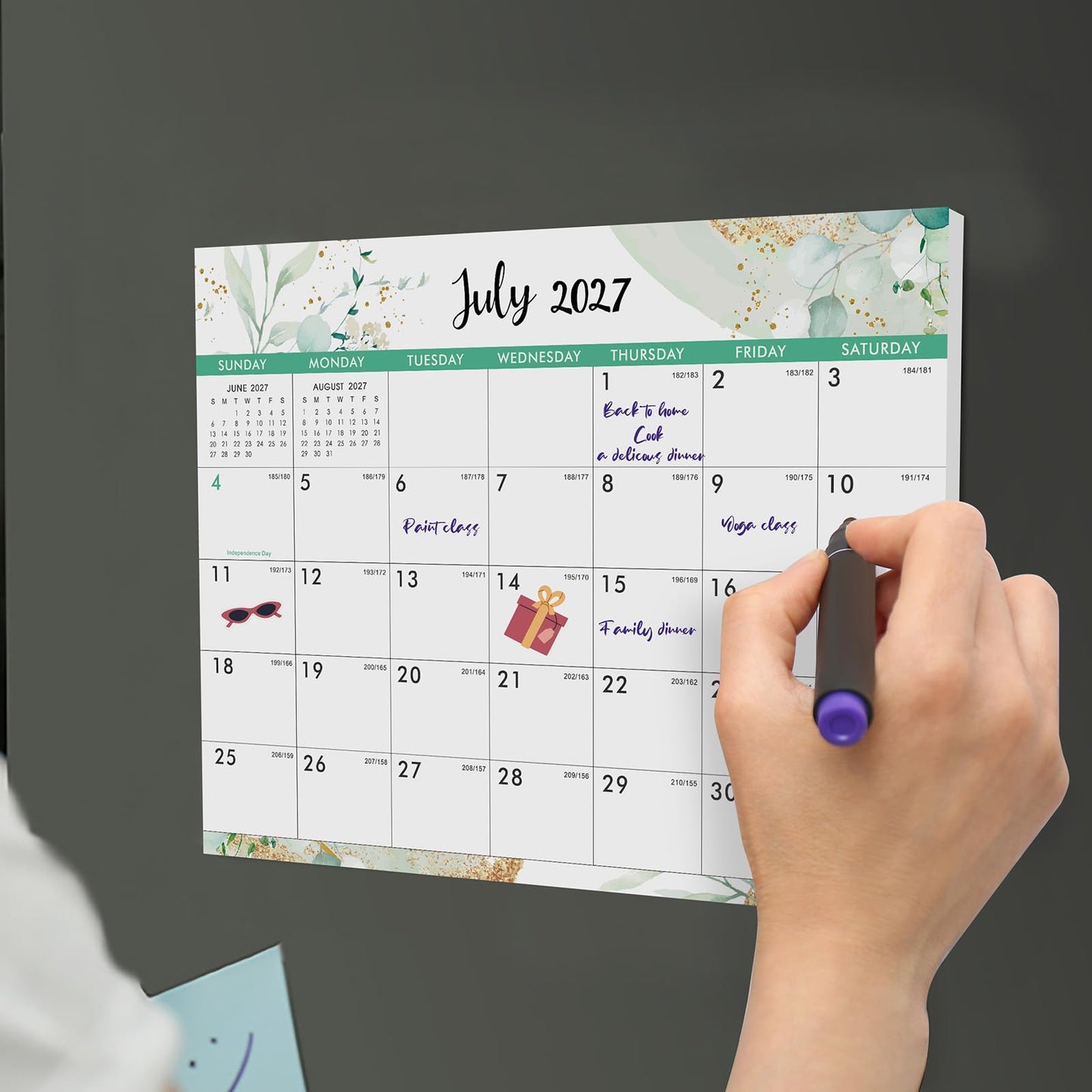 2026-2027 Magnetic Calendar - 2026-2027 Calendar, Magnetic Calendars for Fridge from Jul.2026 - Dec.2027, 8''x10'', Fridge Calendars for Refrigerator, Easy Organizing