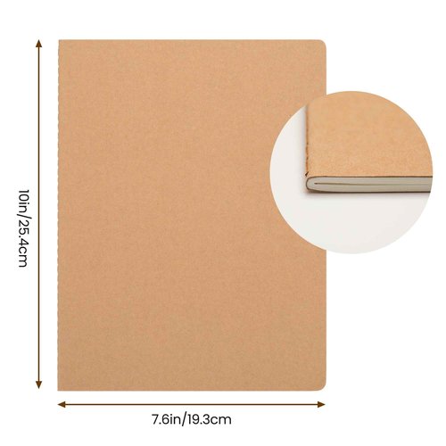 XYark Large Notebook Journals Bulk, 15 Pack, B5 Size, Kraft Cover, College Ruled, 60 Pages, 8.5x11 inch, 80GSM Thick Lined Paper