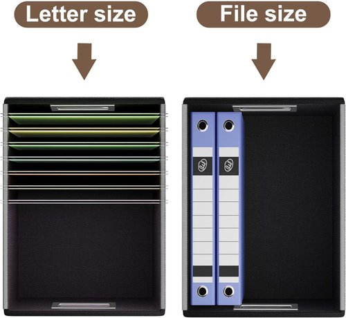 Huolewa File Organizer Boxes - Collapsible Faux Leather Filing System with Lids | Decorative Home & Office Storage