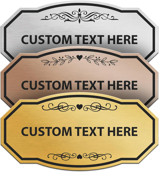 Skiennix Customizable Victorian Door Sign - Personalized Laser Engraved Acrylic Plaque | Perfect for Office
