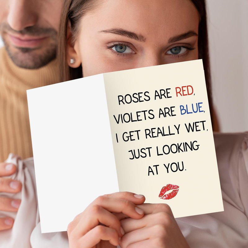 Gerdiny Anniversary Card, Valentines Gifts for Him, Funny Valentines Day Card for Husband, Naughty Valentine's Day Card Gifts for Boyfriend, Sexy Anniversary Card Gifts for Men, Happy Birthday Decorations