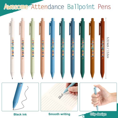 Dunzoom 200 Pcs Perfect Attendance Awards for Classroom Awesome Attendance Ballpoint Pens and Silicone Bracelets for Student Behavior Incentives Classroom Rewards Teacher Supplies