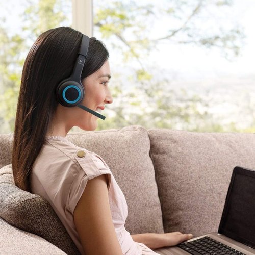 Logitech Wireless Headset H600 - Comfortable Over-The-Head Design for Clear Audio