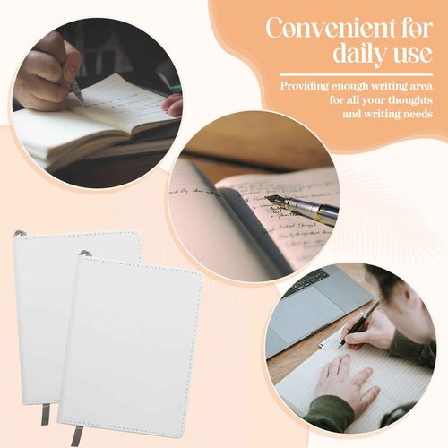 Colarr 12 Pcs Sublimation Journal Blank Notebooks Bulk A5 190 Pages Thick Faux Leather Sublimation Notebook Note pad Journal for School Office Supplies, 8.3 x 6 Inch