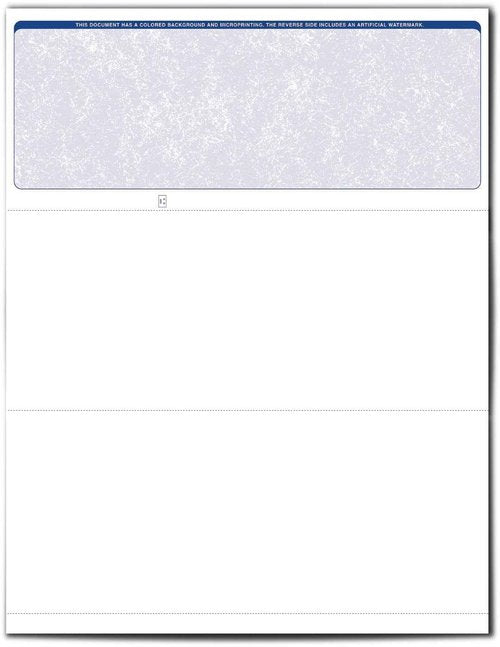 VersaCheck Secure Checks - 1000 Blank Business Voucher Checks - Blue Classic - 1000 Sheets Form #1000 - Check on Top