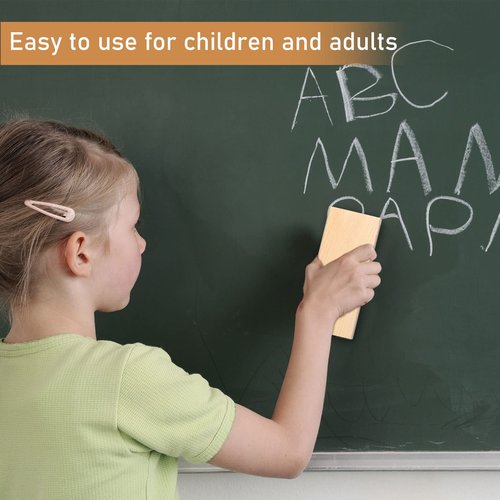 Felt Campus Style Erasers, Cleaner Dusters Felt Chalkboard Eraser for Kids Wood Chalk Eraser for Chalkboard Cleaners Dusters for Markers White Black Boards Paint School Students Teachers (12)