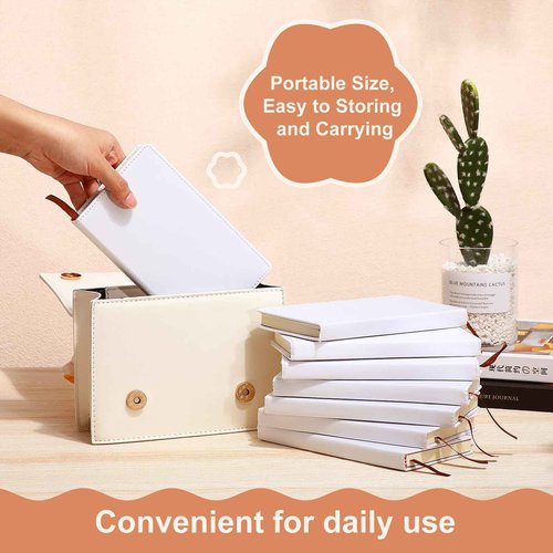 Jetec Sublimation Journal Blank Notebooks Faux Leather Journal Notebooks Small Notebook Notepad A6 Cute Hardcover Blank Notebook for Back to School Office Supplies 200 Pages diy(12 Packs)