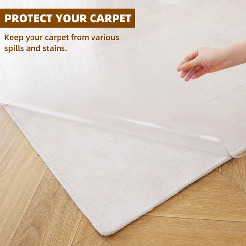 Royhom Clear Chair mat for Hardwood Floor 72 x 96 Inches, Clear Floor Mat for Rolling Chairs, Desk Hard Surface Pad, Waterproof Rectangle Protector Pad