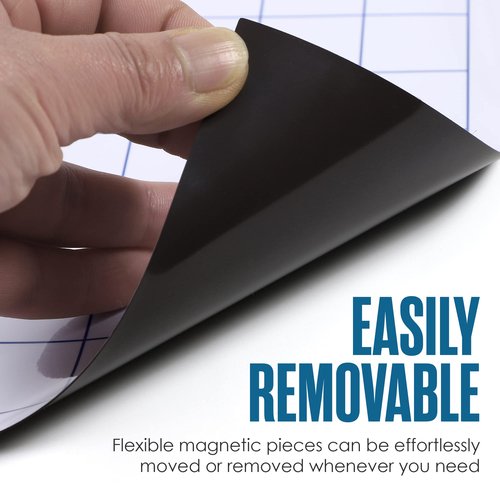 Houseables Magnetic Grid Whiteboard, Dry Erase Grid, Magnetic Graph Paper for Whiteboard, 26”x26”, White, Laminated, Dry Erase Graph Board, XY Coordinate Lines, Math Graphing, Coordinate Plane, School