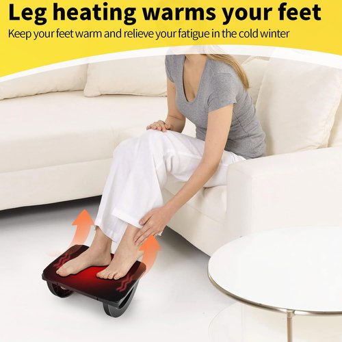 ErgoRest Adjustable Height Foot Rest for Under Desk, Heated & Temperature Controlled Foot Stool for Office & Travel - Relieves Back Pain
