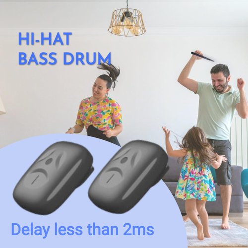 Air Drumsticks for Adults, Electric Air Drum Set, Portable Virtual Reality Drum, Electronic Drum Set for Beginners, Children and Adults Gifts
