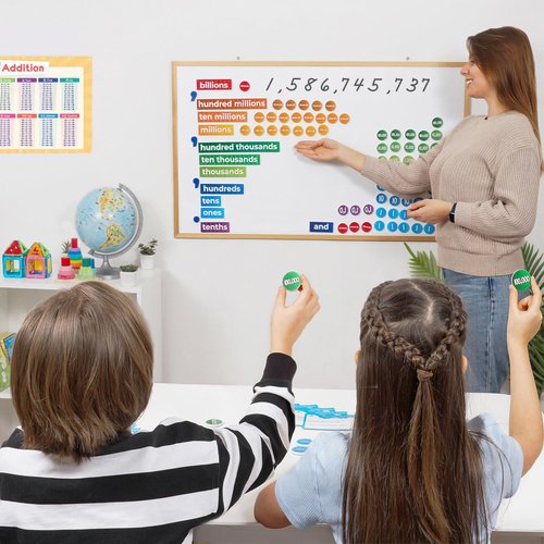 Simply Magic 246 PCS Magnetic Place Value Discs Set - Engaging Math Manipulatives for Learning