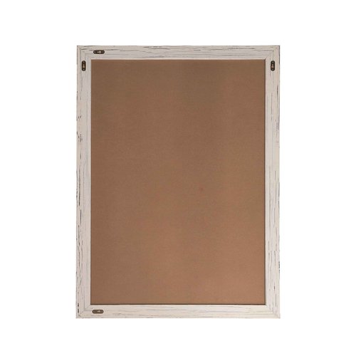 Flash Furniture Canterbury Wall Mount Magnetic Chalkboard Sign - Whitewash Wood Finish - 32" x 46" - Vertical or Horizontal Hanging Message Board