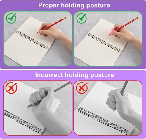 Ptwola Pencil Grips for Kids - Handwriting Aid for Improved Posture | 10 Pcs Set for Preschoolers