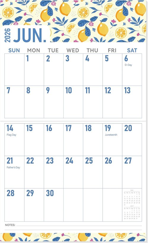 GuassLee Wall Calendar 2026-2027 | Large 23"x14" Vertical Monthly Planner with Big Numbers for Easy Viewing