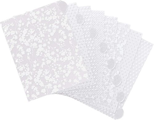 Avery Insertable Style Edge Plastic Dividers - 8-Tab Set with Assorted White Frosted Designs
