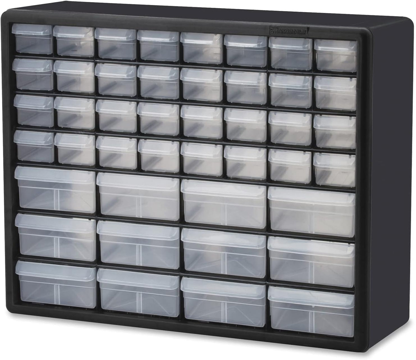 Akro-Mils 44-Drawer Storage Cabinet - Versatile Organizer for Garage, Crafts, Makeup | 20" W x 6" D x 16" H, Black