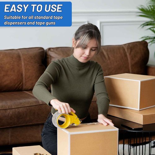 Oleitodh 24 Rolls Clear Packaging Tape Bulk, 3" X 55 yd Shipping Tape Bulk, Total 1320 Yards, 2.7 mil, 3" Core, Heavy Duty Packing Tape Refills for Moving Boxes, Package, Mailing