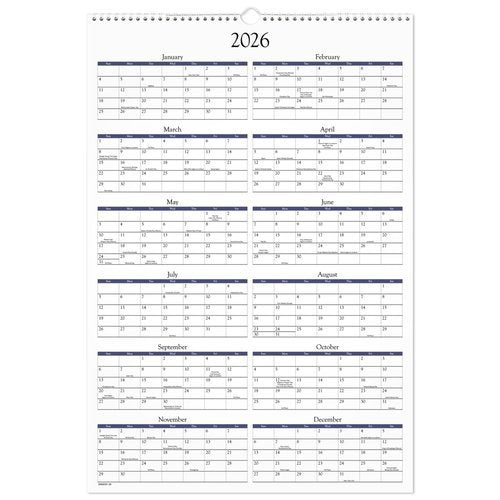AT-A-GLANCE® 2026 Scenic Monthly Wall Calendar, Large, 15 1/2" x 22 3/4"