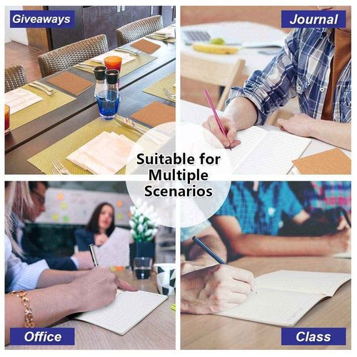 feela 30 Pack Kraft Notebooks, A5 60 Lined Pages Notebooks and Journals for Women Girls Students Making Plans Writing Memos Office School Supplies, 8.3 X 5.5 in