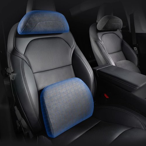 TOPABYTE Lumbar Support Pillow Ergonomic Memory Foam Lumbar Pillow for Lower Back Pain Relief - Back Cushion for Driving, Chair Support for Car, Office & Gaming Chairs (Black, 1PC)