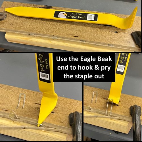 Keyfit Tools Eagle Beak Hardwood Flooring Staple Remover Puller Tool Siding Puller for 16, 18 gage 2" Staples Compatible with Bostitch & All Brands of Installation Construction Nailer & staplers