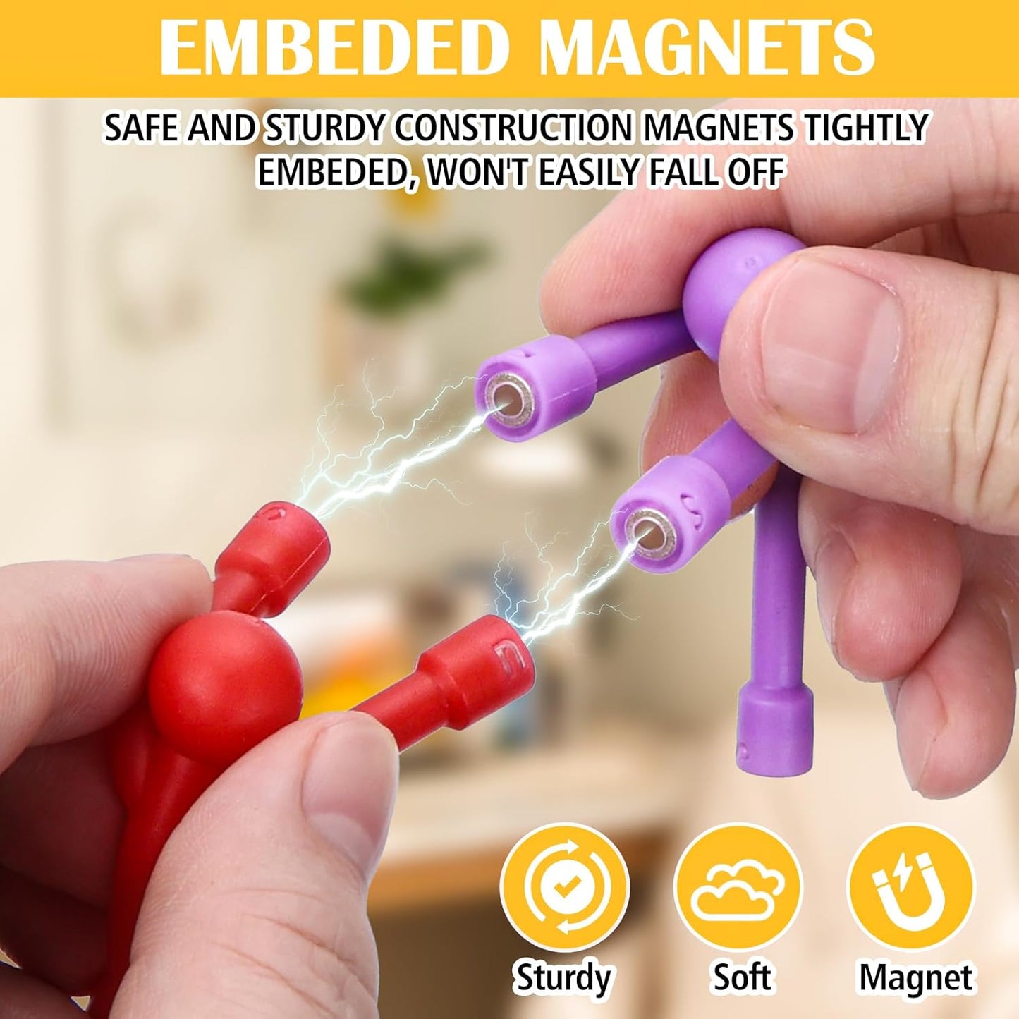 Skiennix Magnetic Travel Toys - 10Pcs Cute Magnetic Figures for Kids | Sensory Fidget Fun