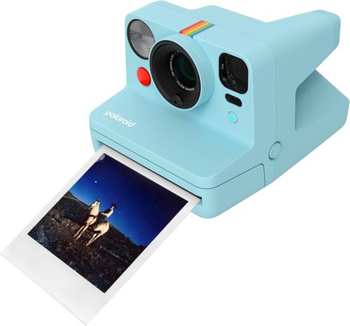 Polaroid Now+ Instant Camera Bundle - Bluetooth App Controlled Arctic Blue + 16 Color Photos Included