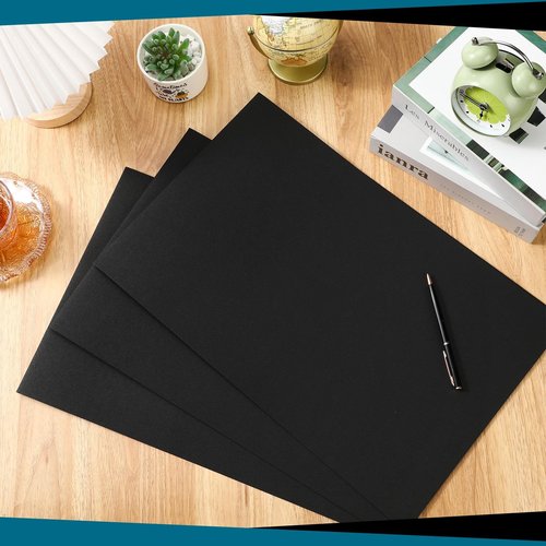 Resurhang 40 Pcs Pressboard Report Cover, 3" Capacity Presentation Binder Folder with Metal Prong Paper Fastener to Neatly Bind Reports Proposals Transcripts, Other Documents (11x17 Inch,Black)