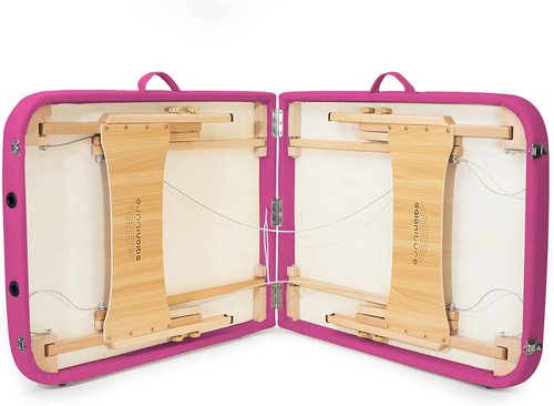 Saloniture Portable Folding Massage Table - Comfortable Hot Pink Design for Easy Transport