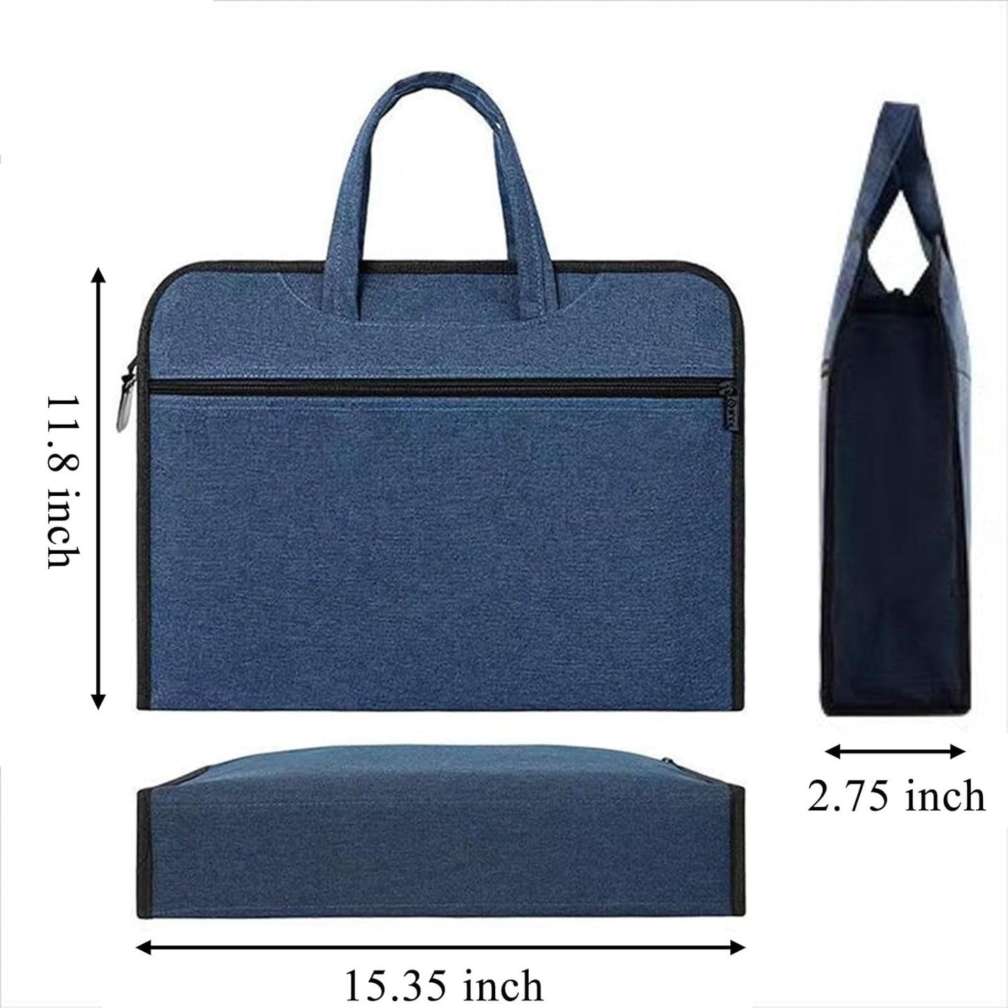 Skiennix Document Bag - Portable Waterproof Zippered Office Organizer for Laptop & Files | Carrying Pouch