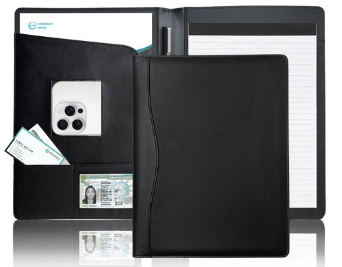 Padfolio Folder Portfolio Leather Organizer Binder Portfolio Storage Clipboard with Cover for Legal Pad Holder Letter Size A4 Writing Padfolio Pad for Business School Office
