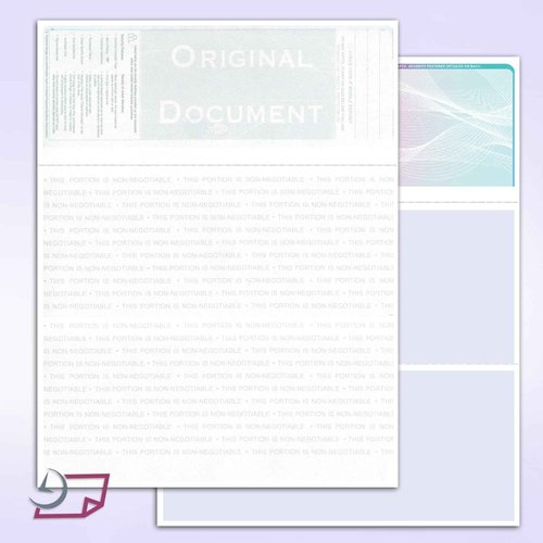 NextDayLabels - Blank Hologram Laser Checks, High Security, 3 Color: Blue, Red, Green (250 Checks)
