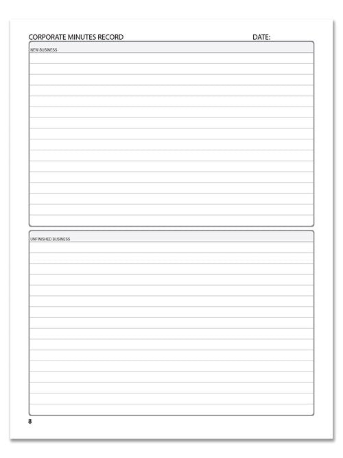 BookFactory Minutes Book/Corporate Minutes Book/Board Meeting Minutes LogBook (168 Pages - 8.5'' X 11”), Black and Burgundy Cover, Black Ribbon, Section Sewn Hardbound (Made in USA)